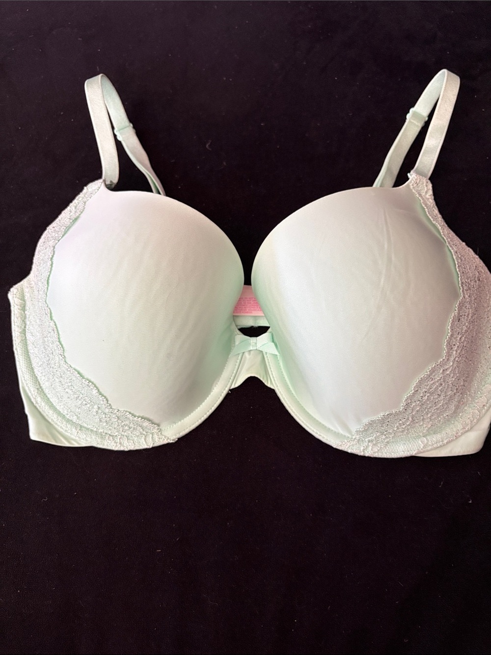 Victoria's Secret Mint Green Lace-Trim T-Shirt Bra